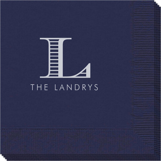Striped Initial Napkins